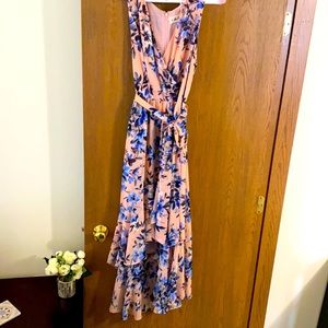 Eliza J Sleeveless Hi-Low Floral Dress